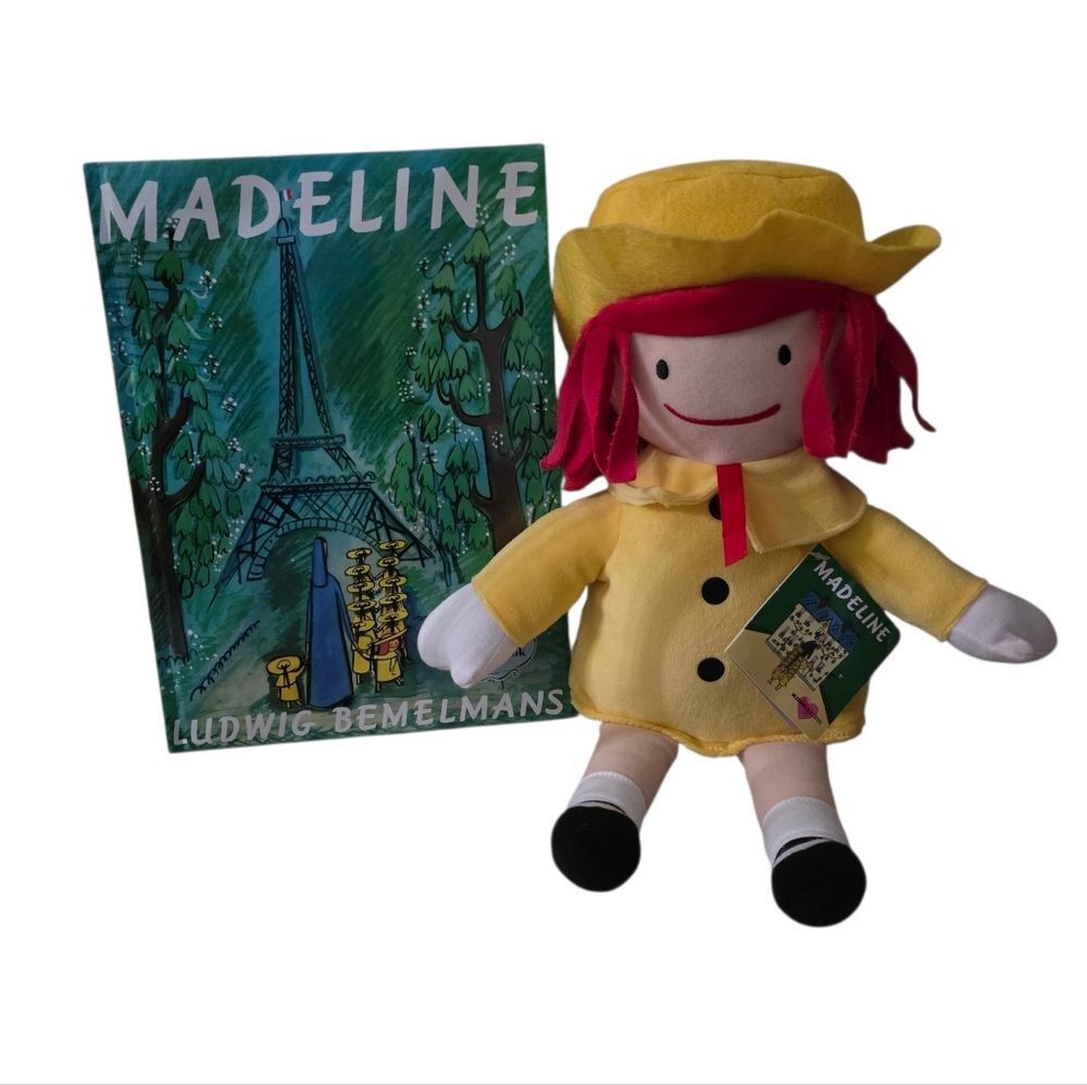 Madeline Doll with Book Set - Yellow and Red